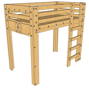 Loft Bed Plans Palmetto Bunk Beds, Palmetto Bunk Beds