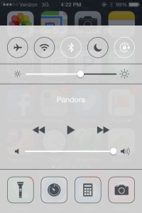 Use the iPhone setting screen to lock the orientation and turn up the brightness.